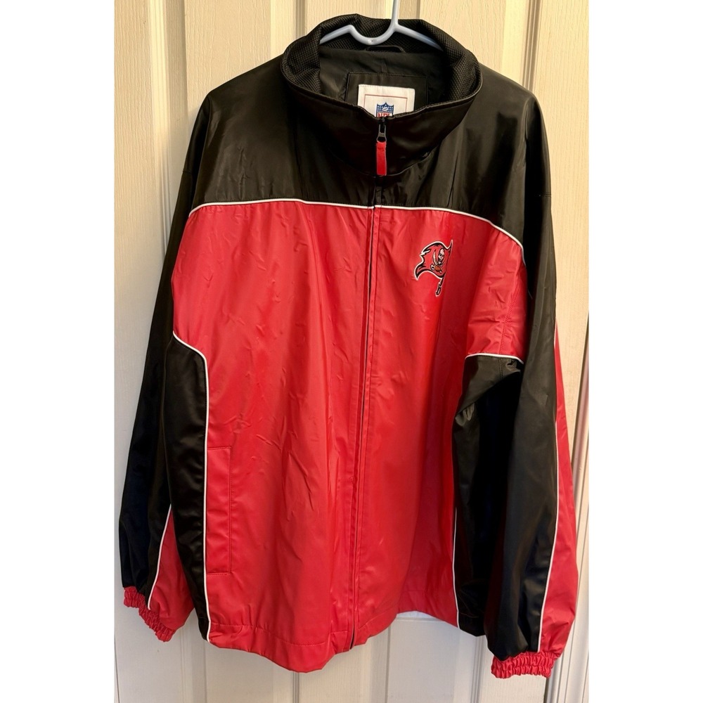 Tampa Bay Buccaneers Jacket Men's XL Windbreaker Pro Player Full Zip Heavy
